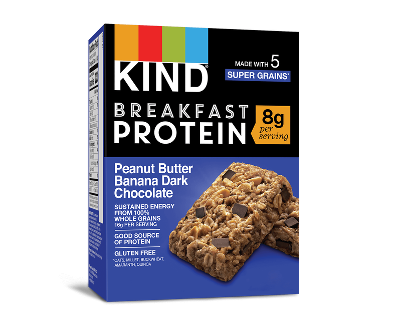 Peanut Butter Banana Dark Chocolate Protein Breakfast Bars